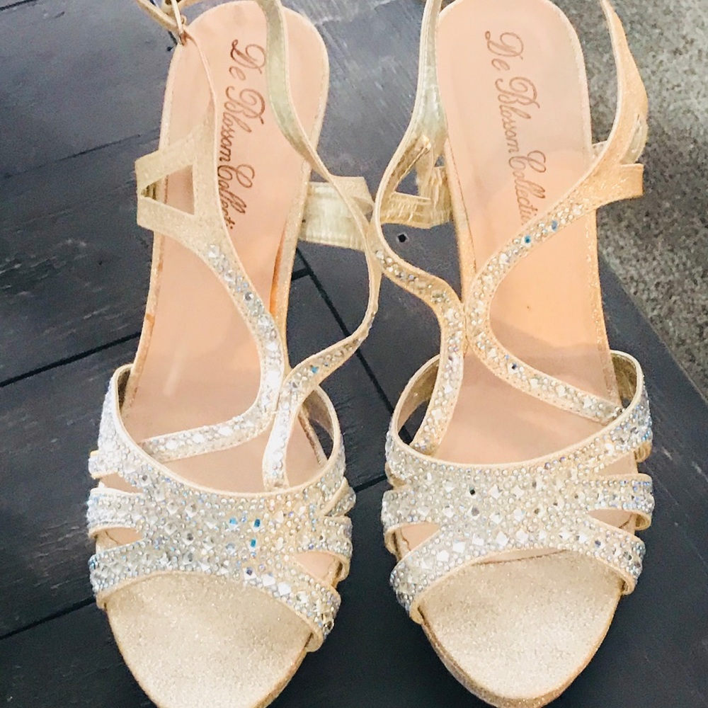 Rose Gold and Silver High Heels